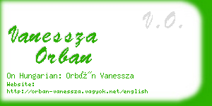 vanessza orban business card